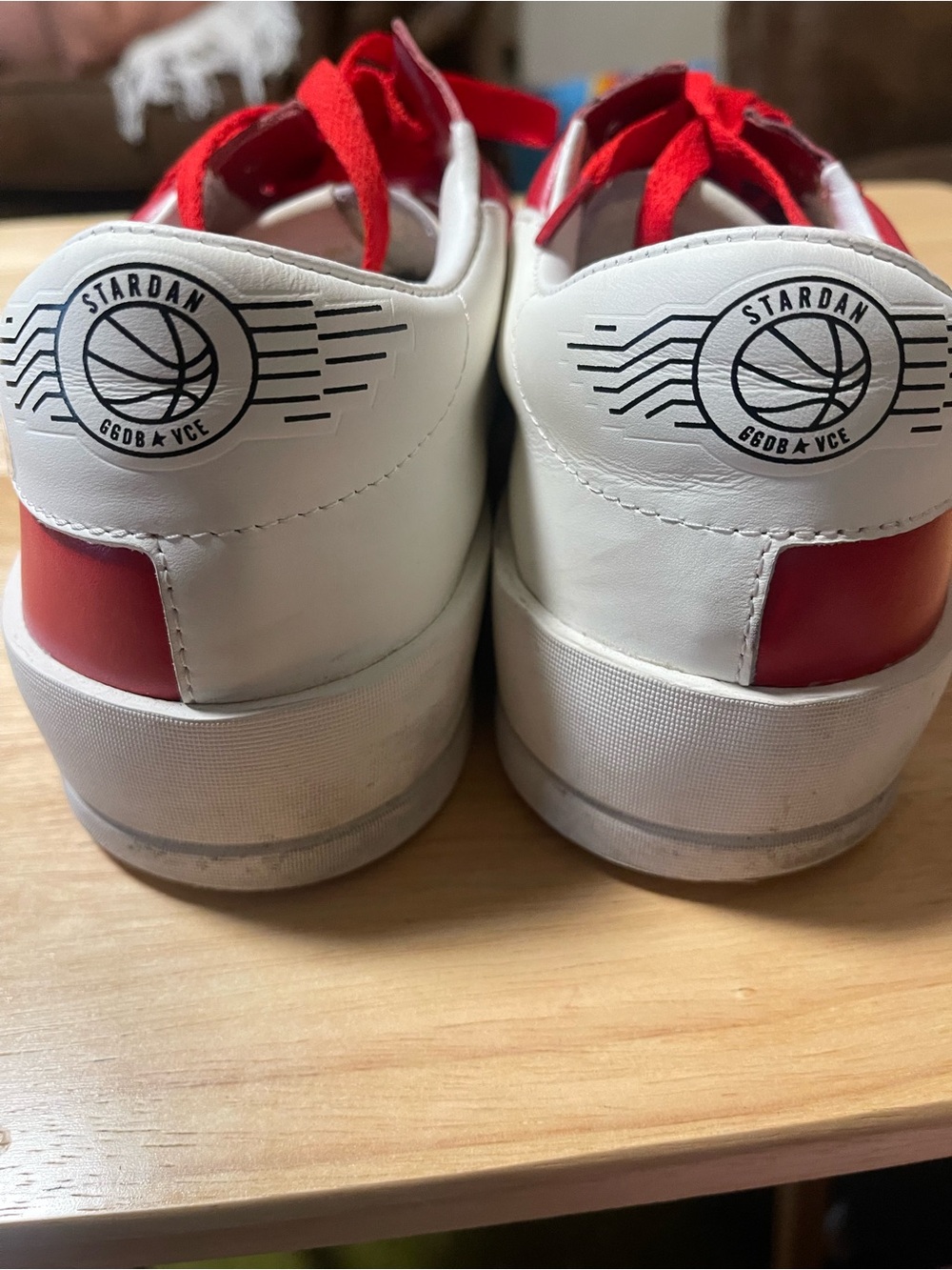 Golden Goose Stardan Red White Mens 9. Excellent - Picture 11 of 12